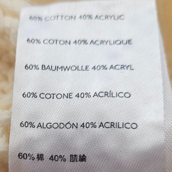 Free People Dream Cable Crewneck Sweater Size Small in Cream - Picture 12 of 13